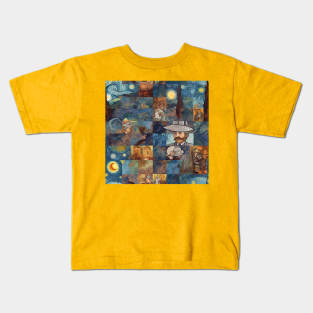 Van Gogh Paintings Mashup Kids T-Shirt